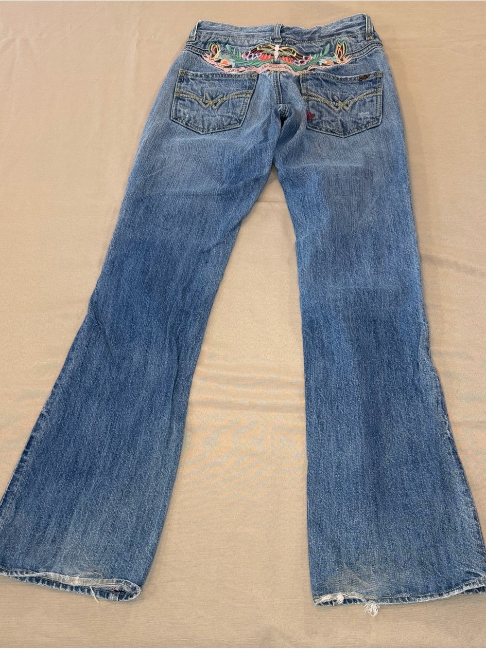Embroidered Waist Blue Women’s Jeans